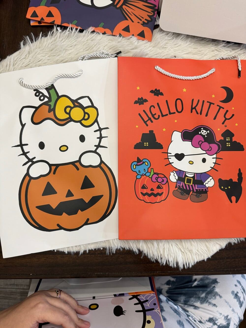 Hello Kitty Halloween gift bags set of 2 Hello Kitty in a pirate costume sturdy